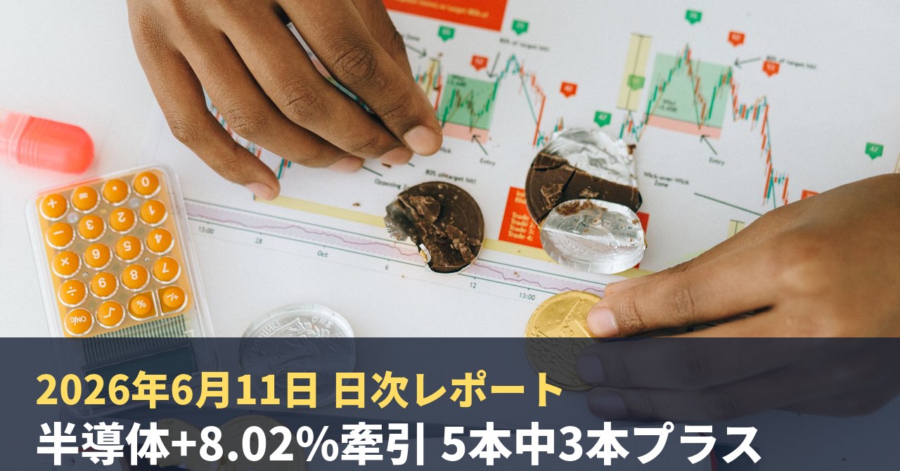 2026年6月11日|AI投資チャレンジ デイリーレポート 半導体+8.02%が牽引・含み益+9,8
