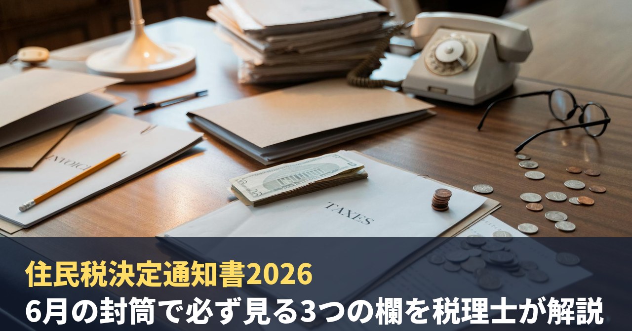 住民税決定通知書2026|6月の封筒で必ず見る3つの欄を税理士が解説