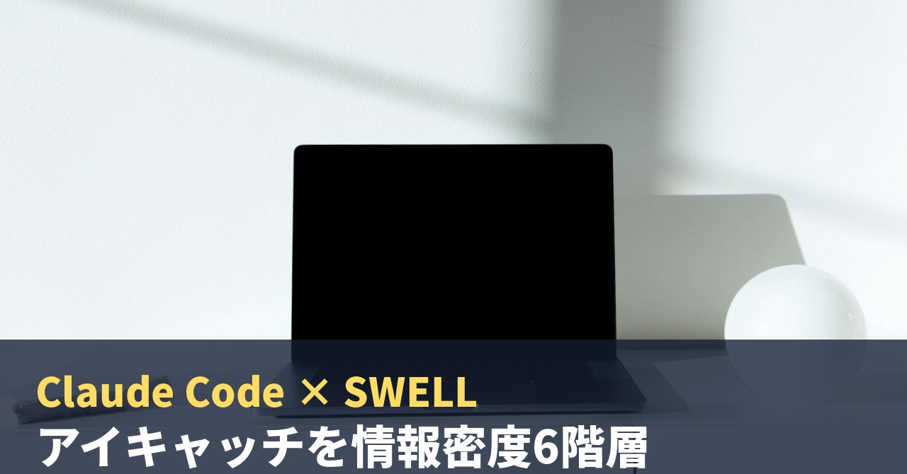 Claude Code × SWELL｜アイキャッチを情報密度6階層で設計する判断ポイント