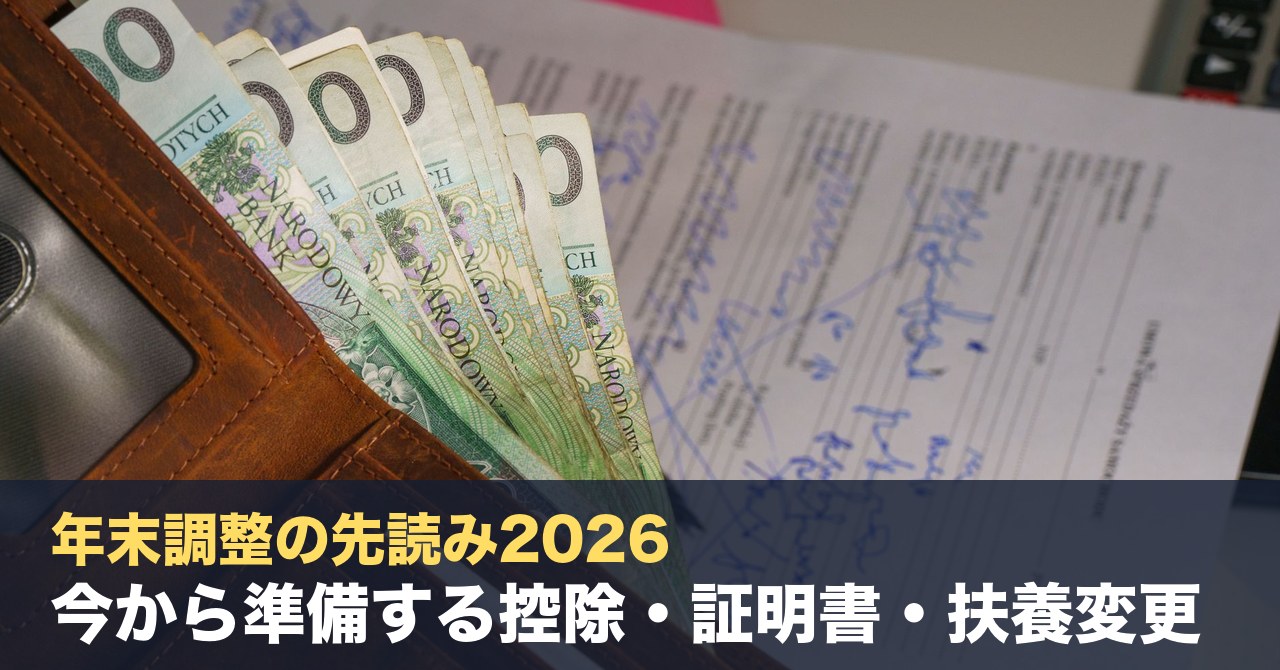 年末調整の先読み2026｜今から準備する控除・証明書・扶養変更の確認ポイント