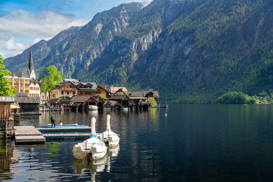 lake town, ウォーターフロント, オーストリアの無料の写真素材